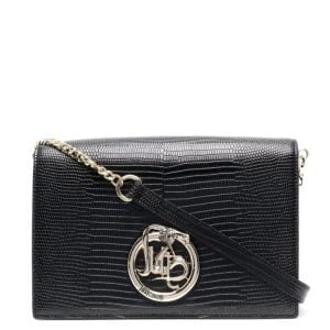 SNAKE PRINT SHOULDER BAG (BLACK)