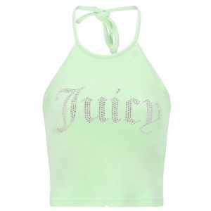 VELOUR HALTER NECK TOP (MINT)