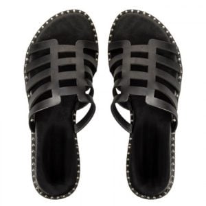 FLAT SANDALS (BLACK)