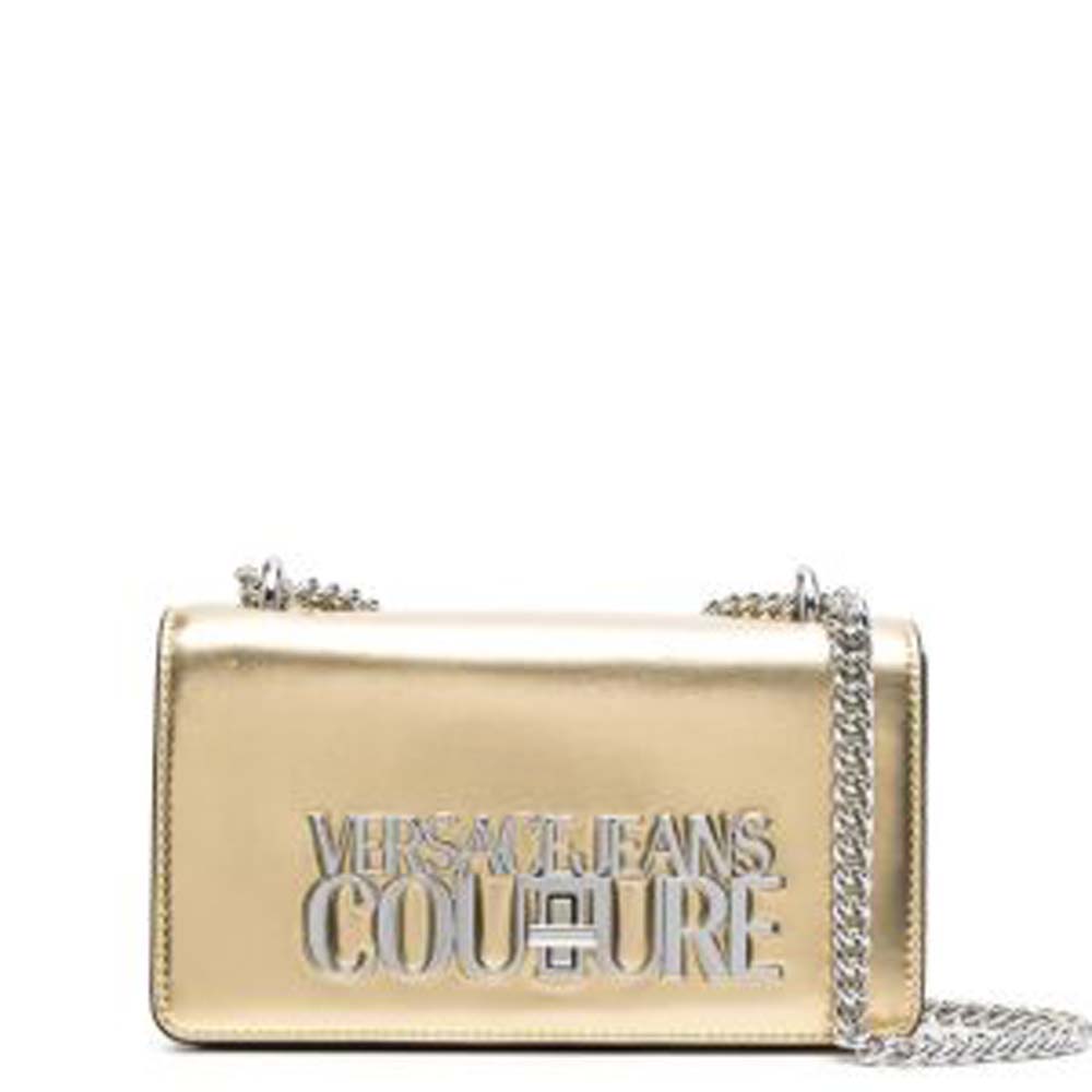 SILVER LOGO GOLDEN SHOULDER BAG
