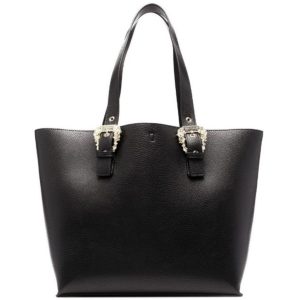 SHOPPER WITH 2 VINTAGE BUCKLES