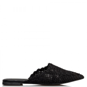 CROTCHET MULE (BLACK)