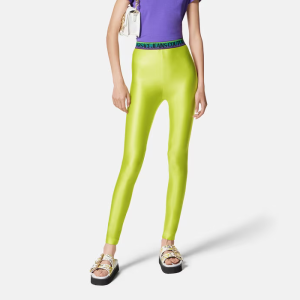 VERSACE JEANS LOGO TIGHTS (LIME)