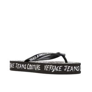 VERSACE JEANS LOGO FLIP FLOPS