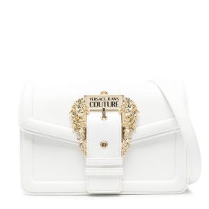 SHOULDER BAG WITH LARGE VINTAGE BUCKLE (WHITE)