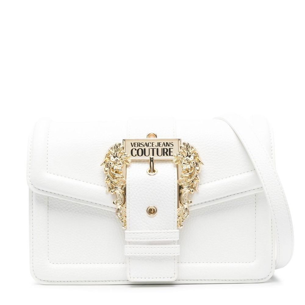 SHOULDER BAG WITH LARGE VINTAGE BUCKLE (WHITE)