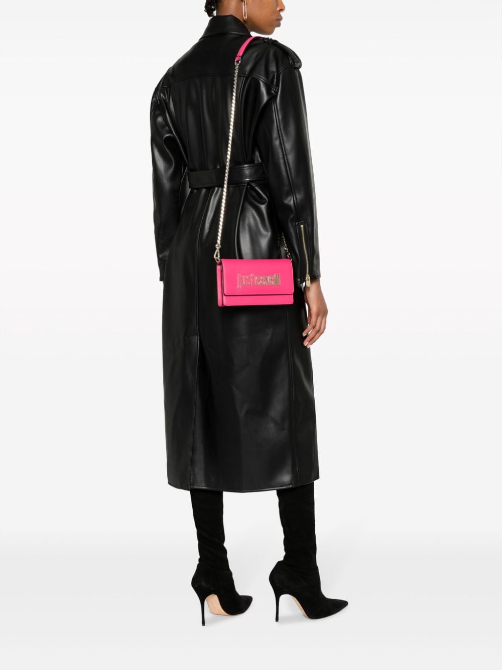 JUST CAVALLI SMALL SHOULDER BAG CAVALLI LOGO (FUSCHIA) - Image 2
