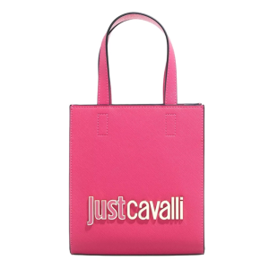 JUST CAVALLI SMALL SQUARED CAVALLI LOGO HANDBAG (FUSCHIA)