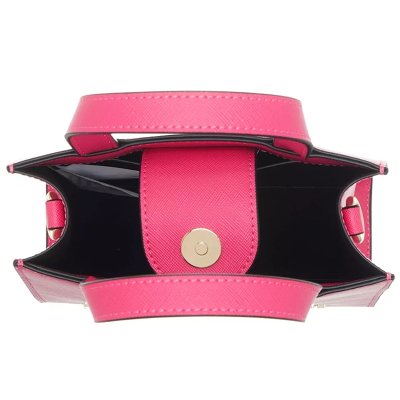 JUST CAVALLI SMALL SQUARED CAVALLI LOGO HANDBAG (FUSCHIA) - Image 3