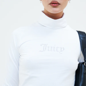 JUICY COUTURE DIAMANTE TURTLENECK (WHITE)