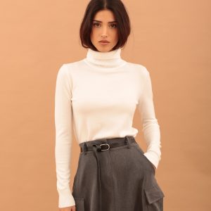 KNIT TURTLENECK - WHITE