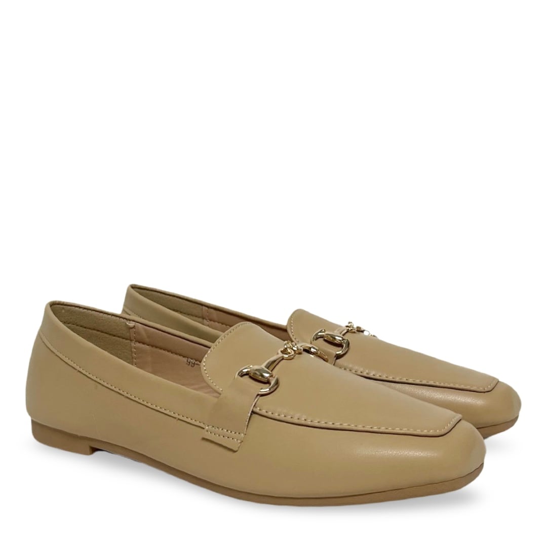 SLIM BUCKLE LOAFER - BEIGE - Image 4
