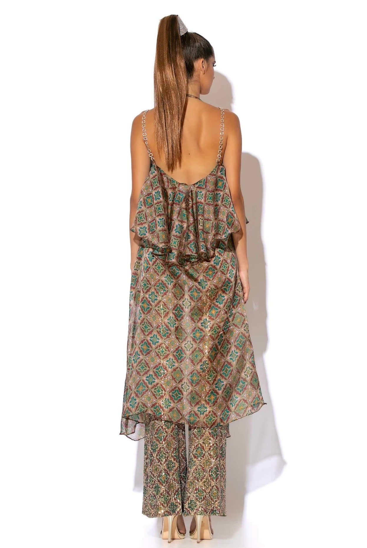 FRILLED TOP WITH EMBELLISHED STRAPS - Image 2