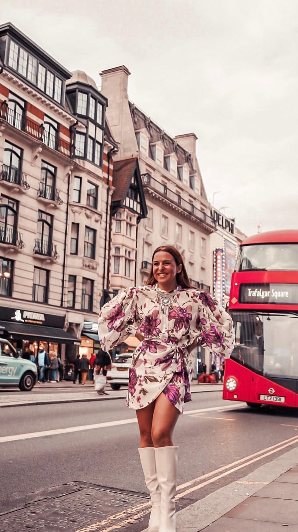 MAUVE FLORAL SKIRT - Image 3