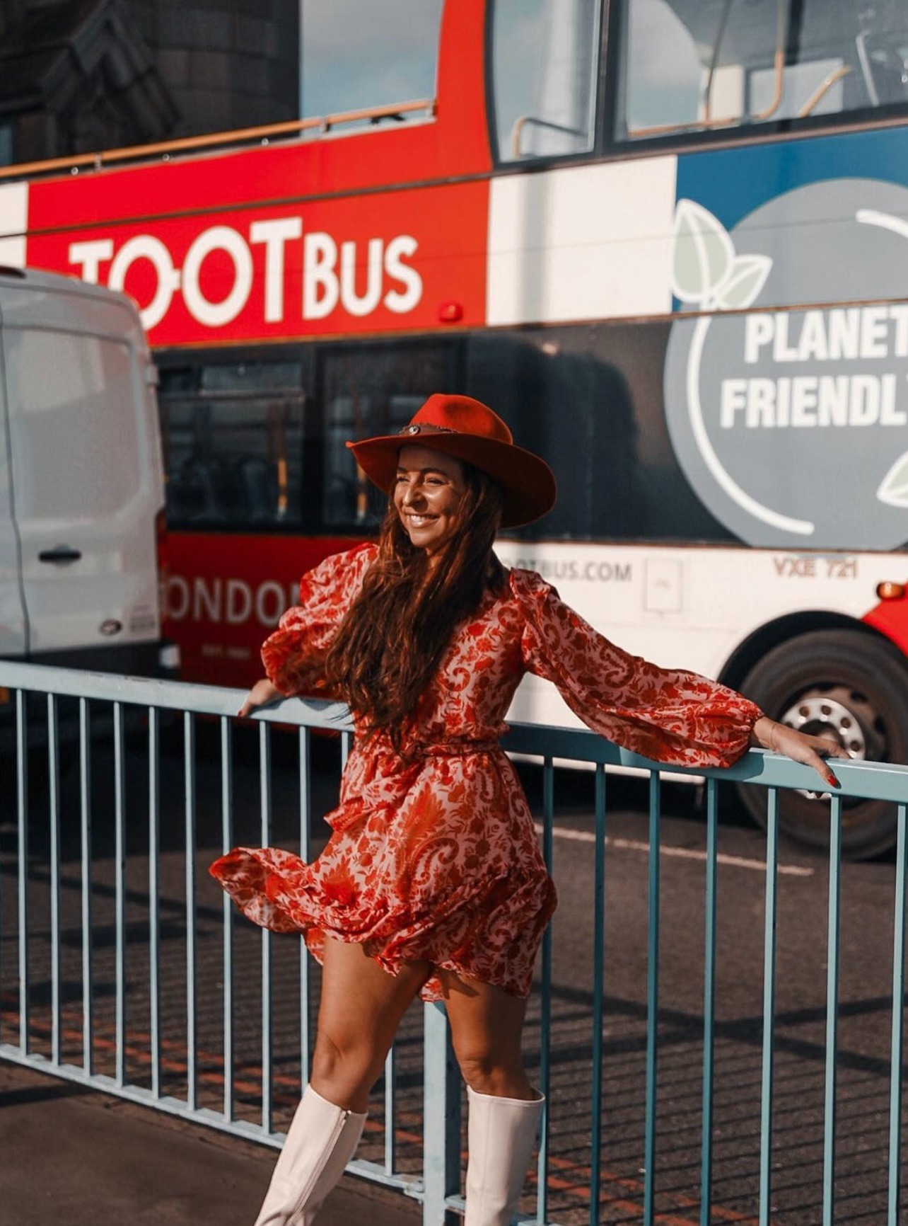 PAISLEY PRINT RED DRESS - Image 2