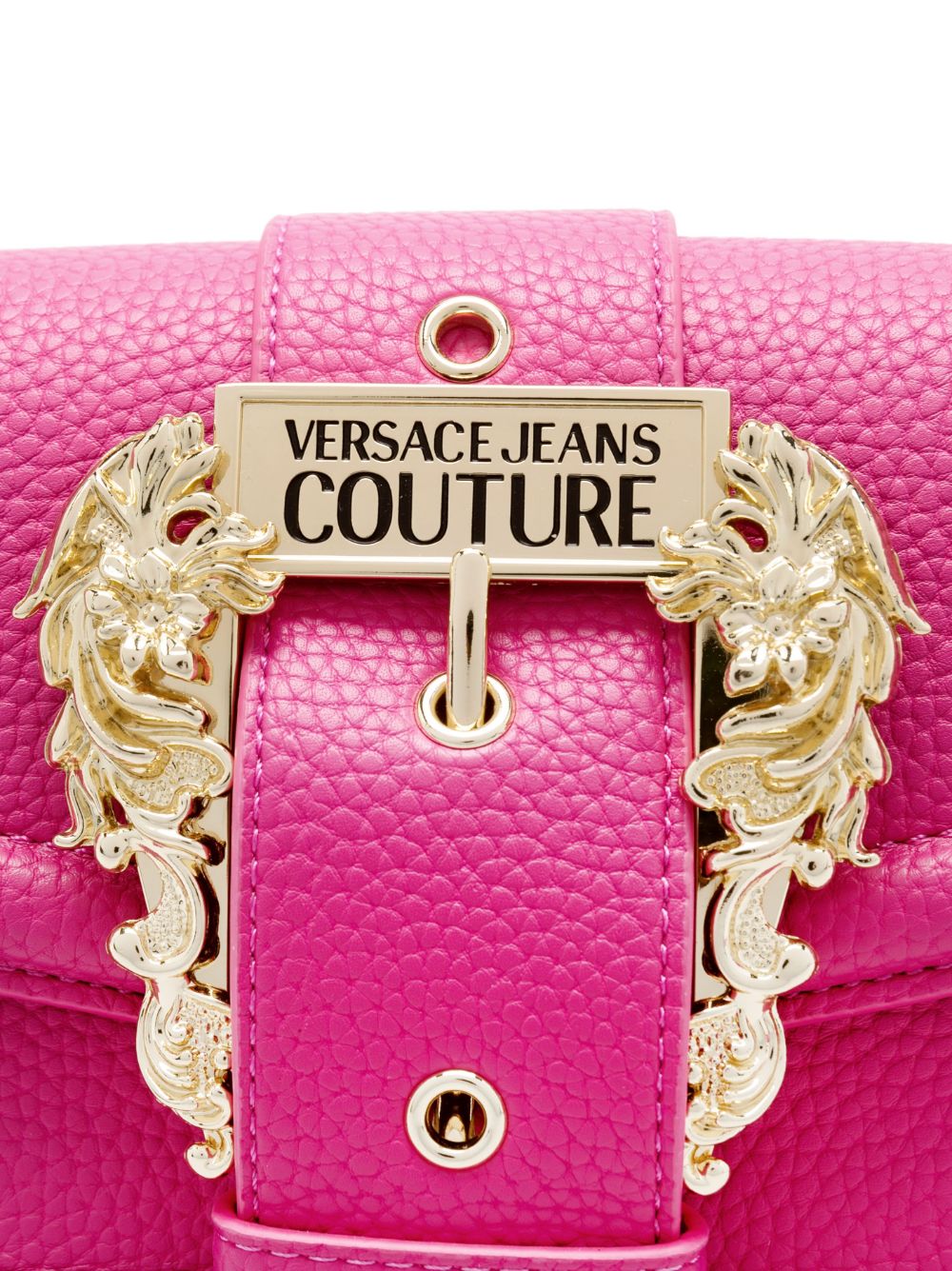 VERSACE JEANS SHOULDER BAG WITH MEDIUM VINTAGE BUCKLE - FUSCHIA - Image 4