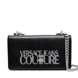 VERSACE JEANS CROC LOGO MEDIUM SHOULDER BAG