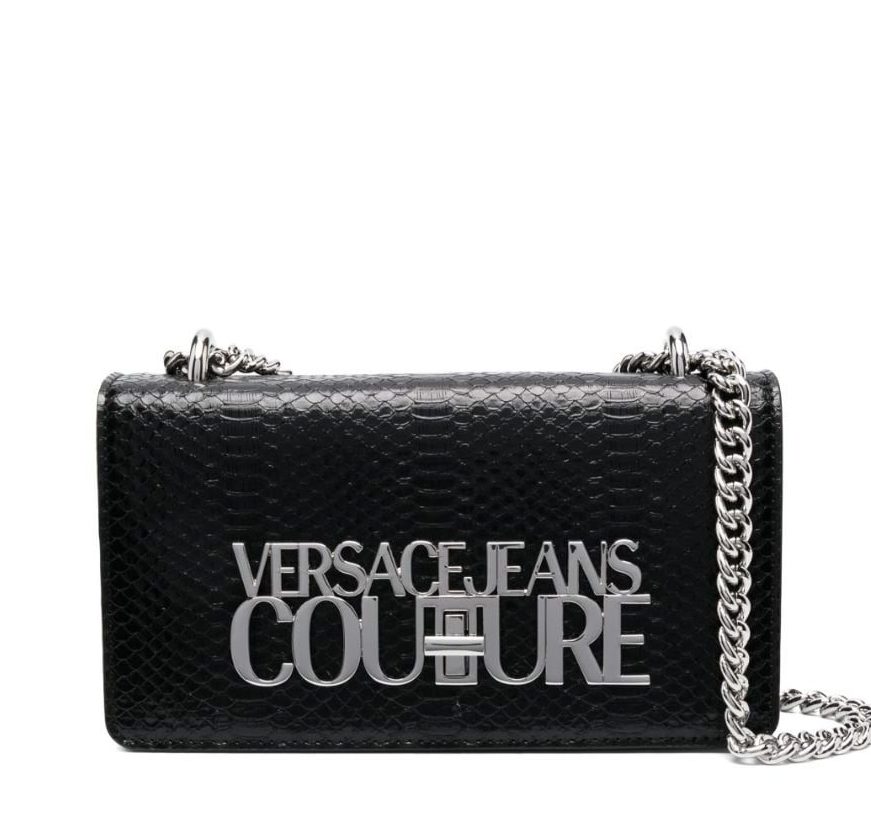 VERSACE JEANS CROC LOGO MEDIUM SHOULDER BAG