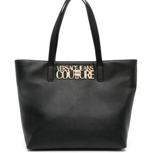 VERSACE JEANS LARGE SAFFIANO LOGO SHOPPER