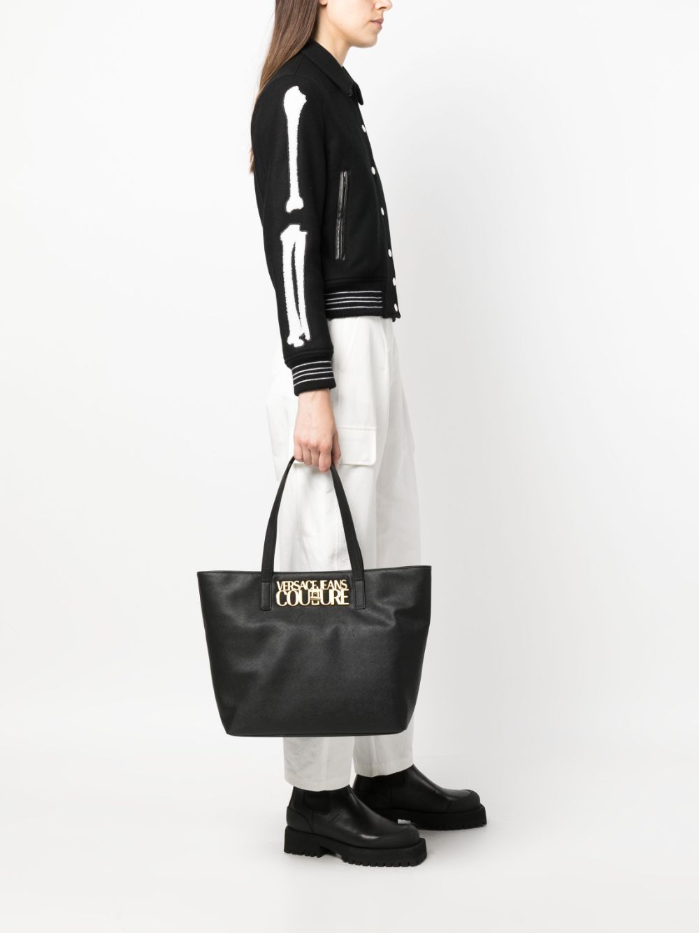 VERSACE JEANS LARGE SAFFIANO LOGO SHOPPER - Image 2