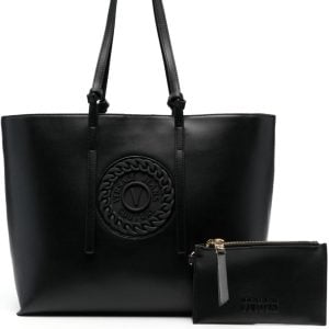 VERSACE JEANS CIRCULAR EMBOSSED LOGO SHOPPER