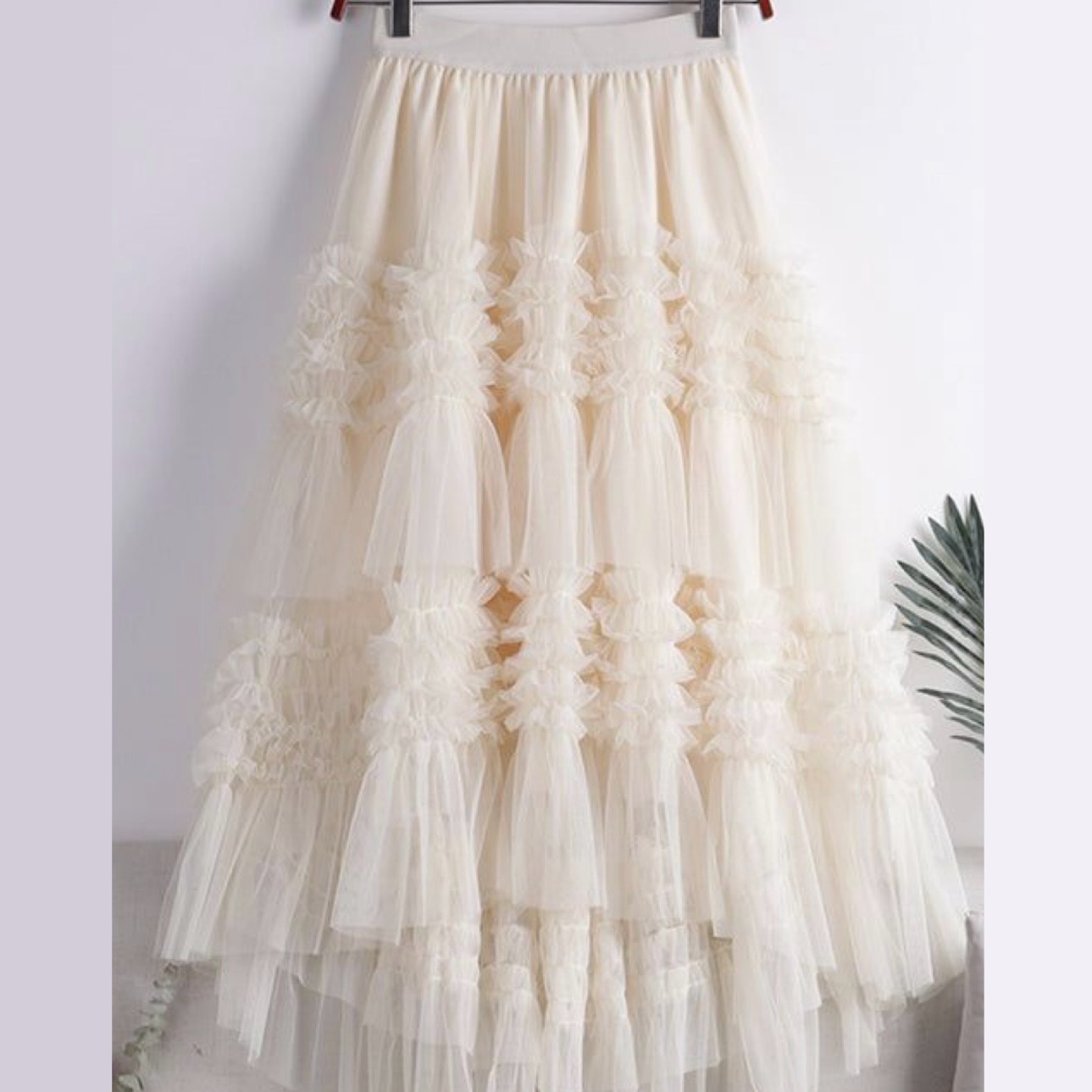 Lauren Conrad Nude Tulle Ballerina Maxi Skirt Lined