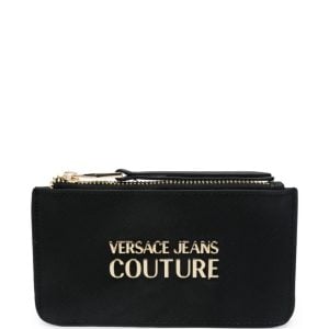 VERSACE JEANS MINI WALLET WITH ZIPPER AND LOGO