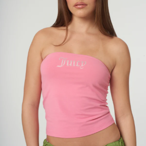 JUICY COUTURE BANDEAUX COTTON TOP - PINK