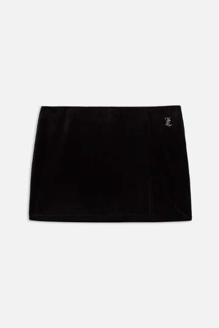 JUICY COUTURE MINI VELOUR SKIRT - BLACK - Image 5