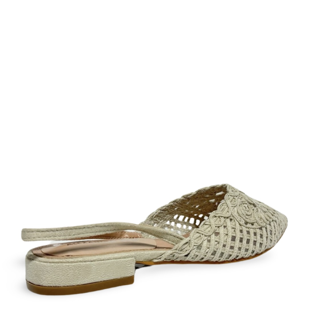 WOVEN SLINGBACK MULE - BEIGE - Image 3