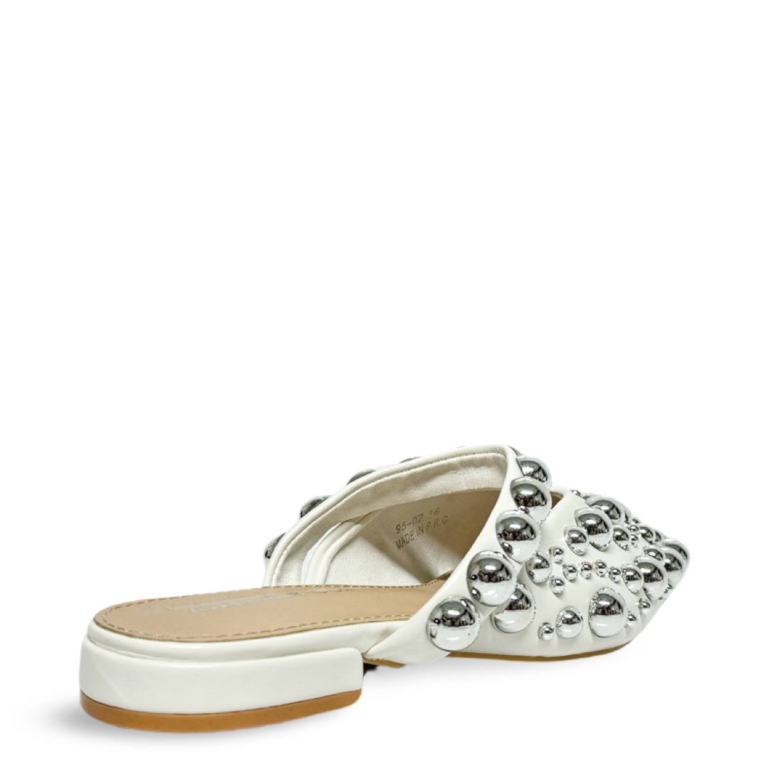 PEARL POINTED MULE - WHITE - Image 4