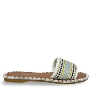WOVEN DAHLIA FLATS - WHITE