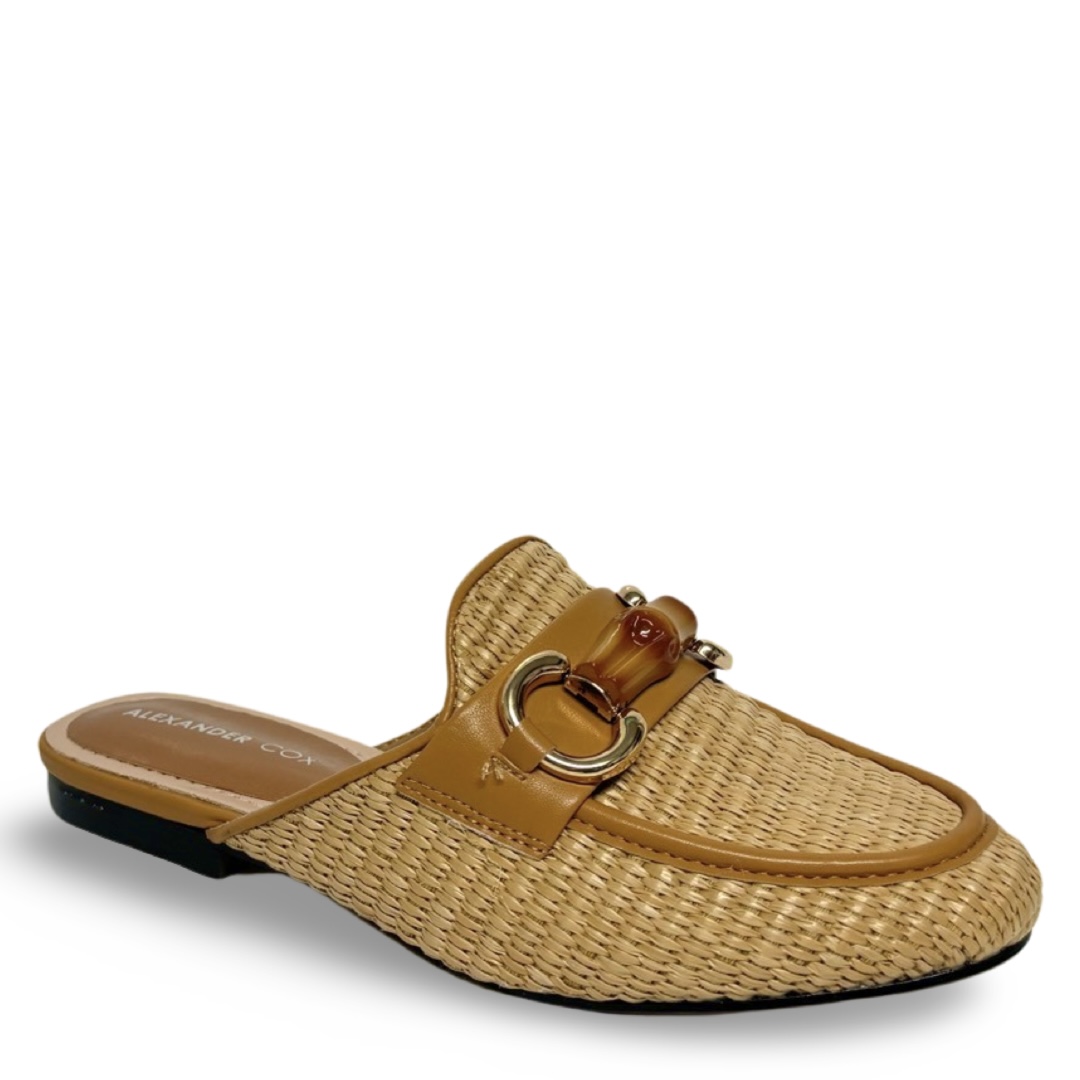 STRAW WEAVE BUCKLED MULE - Image 2