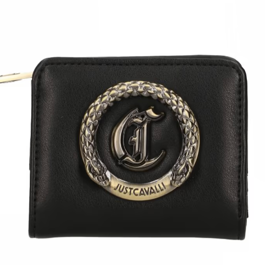 JUST CAVALLI MINI WALLET ROUND LOGO