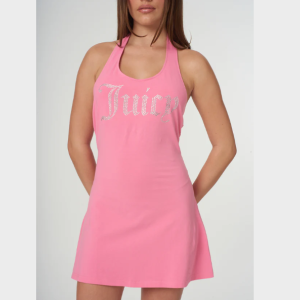JUICY COUTURE MINI HALTER NECK DRESS - PINK