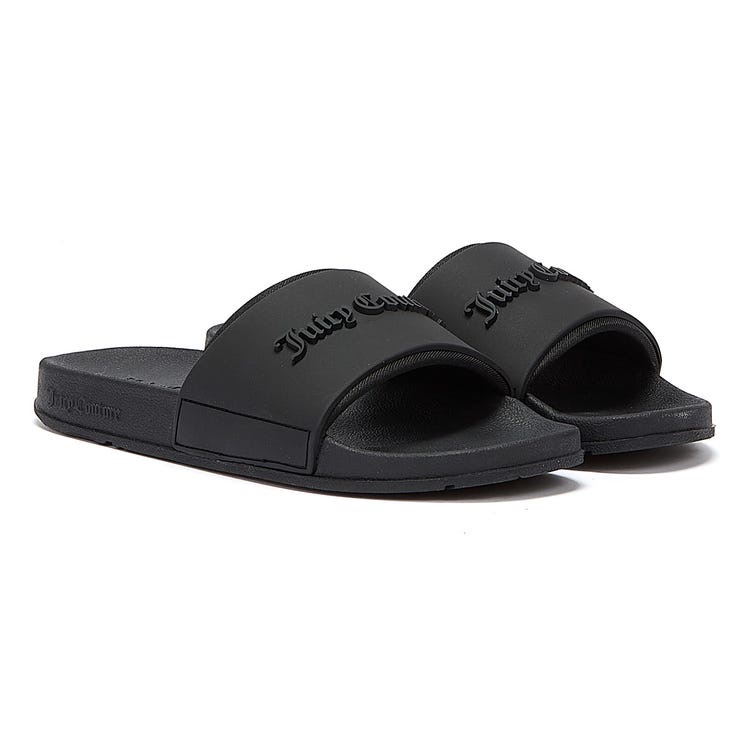 JUICY COUTURE EMBOSSED LOGO SLIDER - BLACK - Image 6