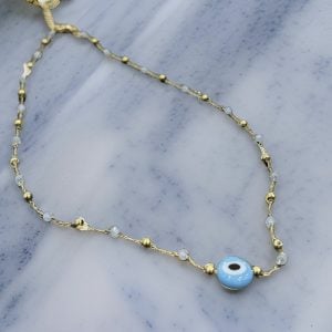 EVIL EYE MEDIUM LENGTH NECKLACE