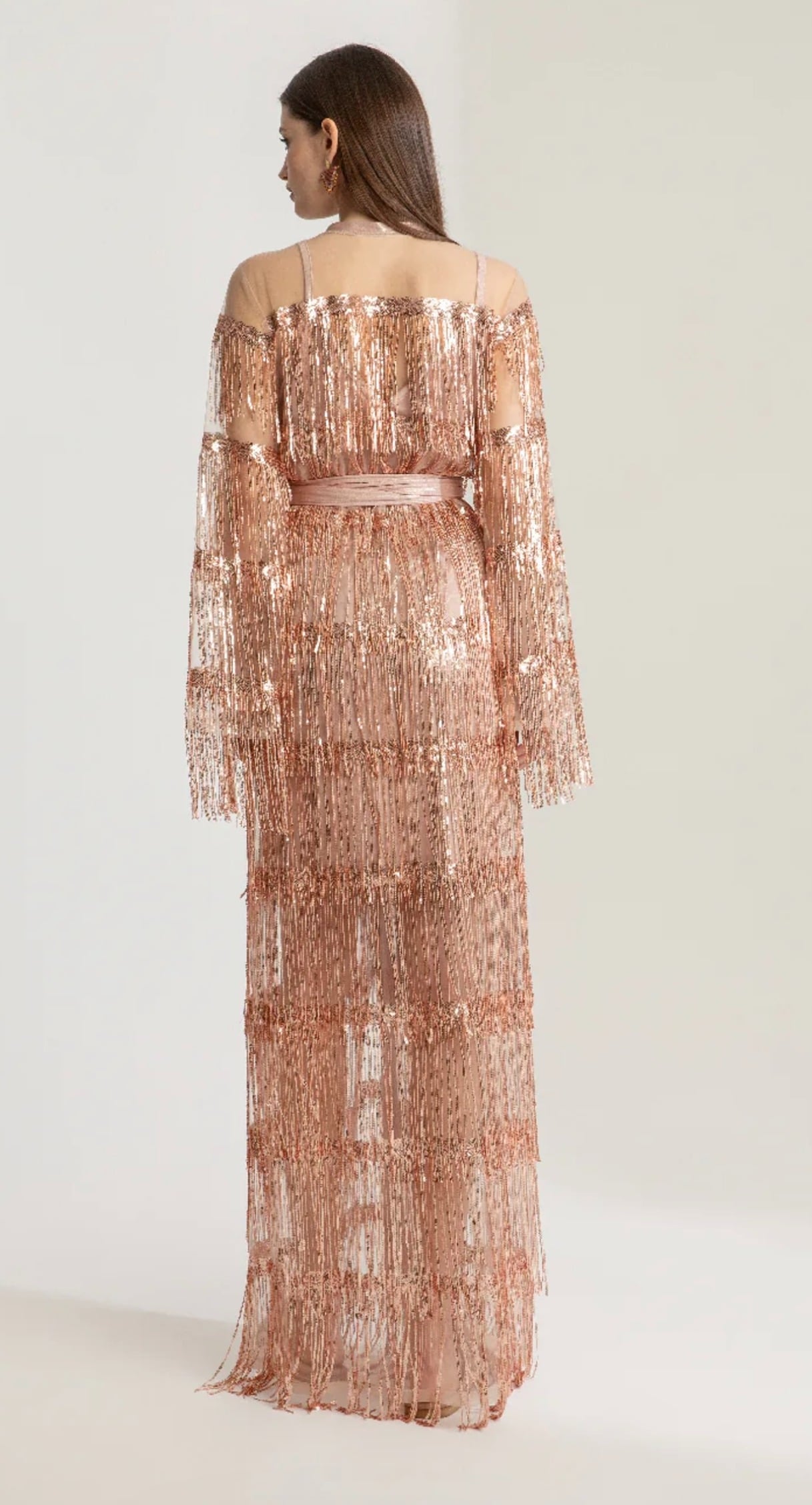 NIOBE FRINGED SEQUIN DRESS - Image 3
