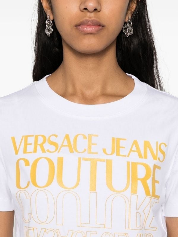 VERSACE JEANS GOLD LOGO BLOUSE - Image 3