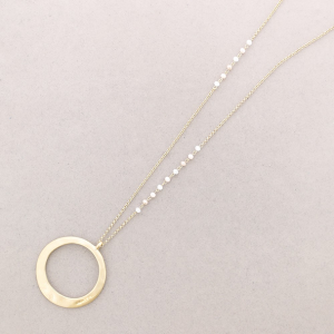 CHAINED MEDALLION - BEIGE