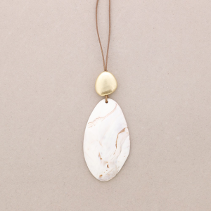 LEATHER STRAP MONOLITH - BEIGE