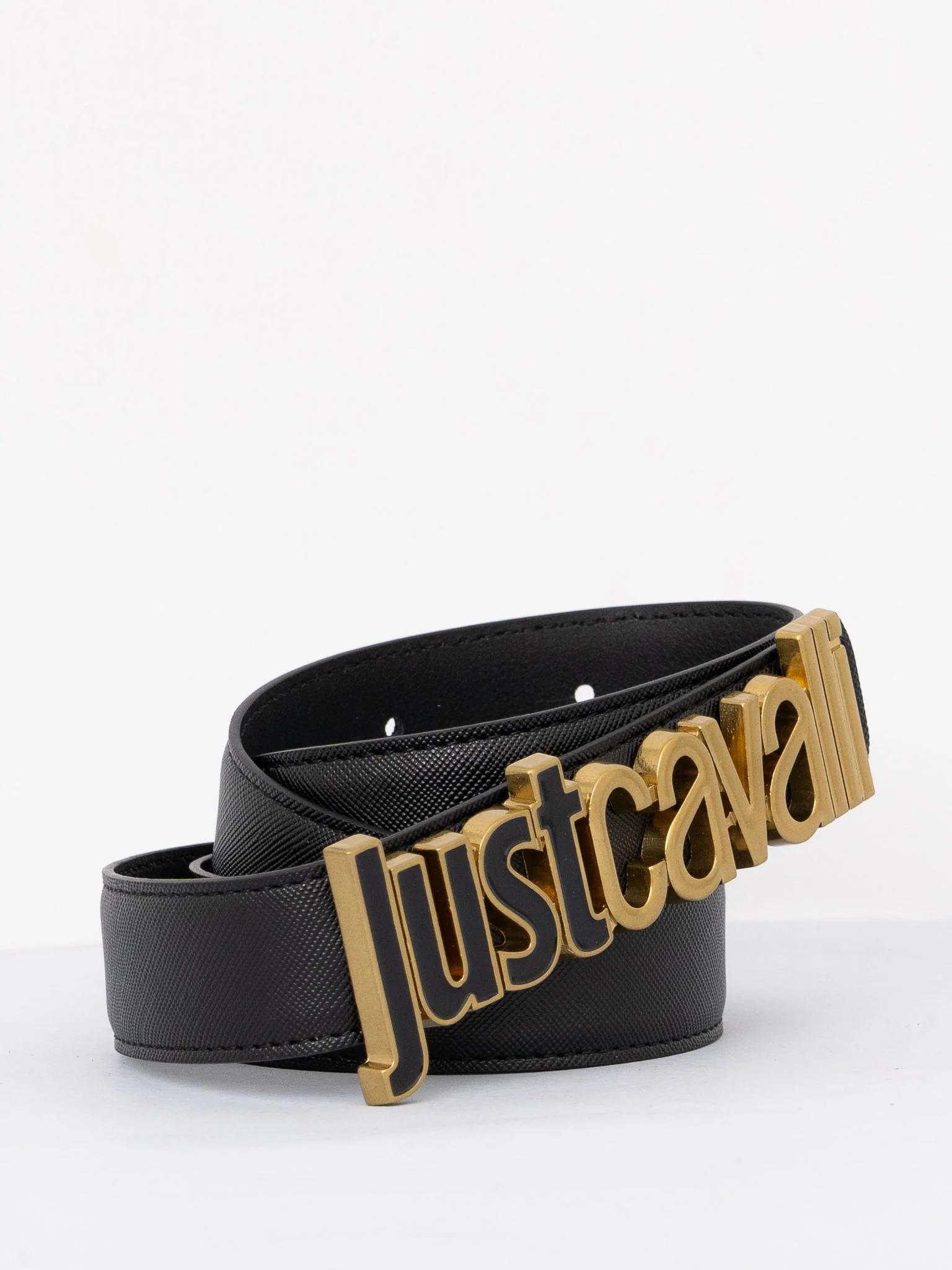 JUST CAVALLI LOGO BELT - BLACK - Image 2
