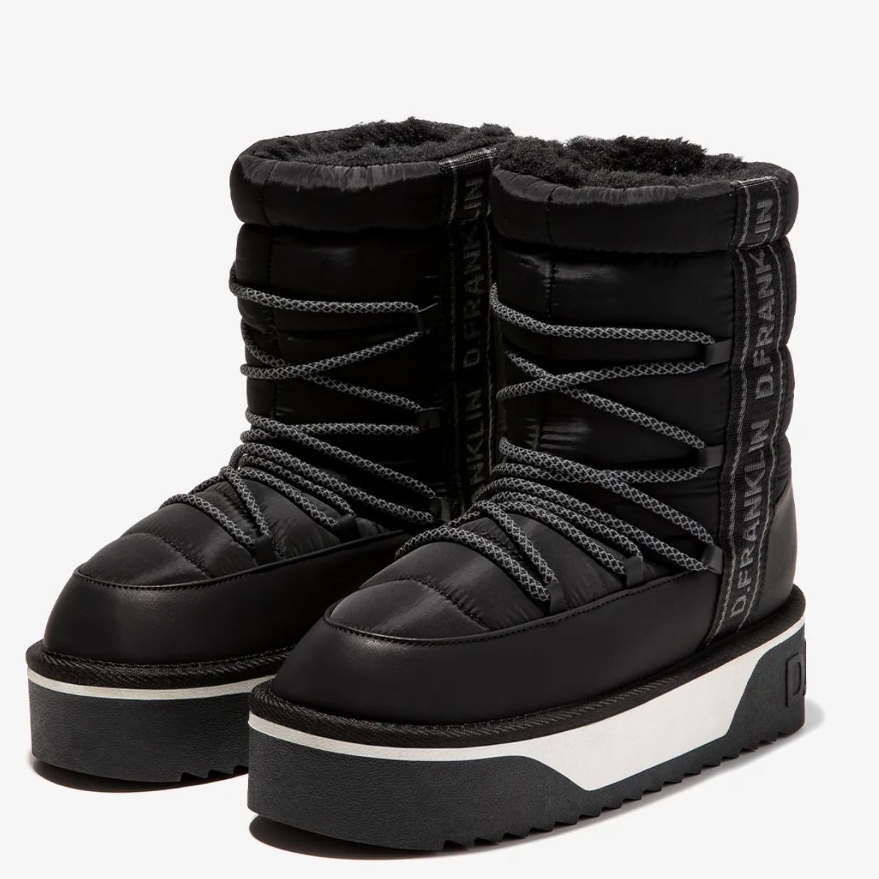 PUFF TALL MOON LACED BOOT - BLACK - Image 2
