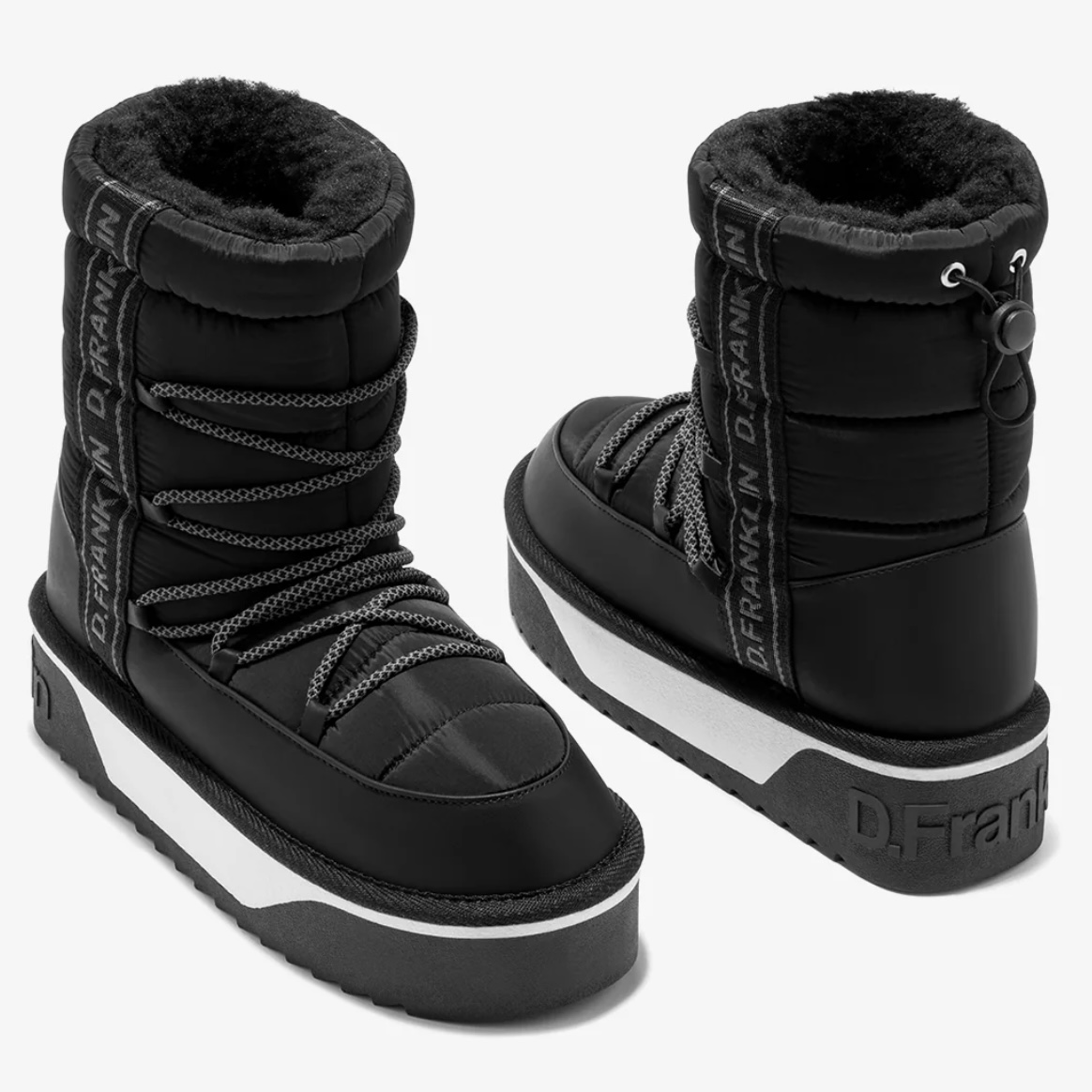 PUFF TALL MOON LACED BOOT - BLACK - Image 4