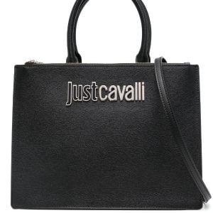 JUST CAVALLI SQUARE DUAL ZIPPED HANDBAG