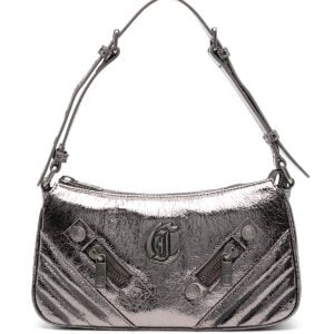 JUST CAVALLI ROCK STUDDED SHOULDER BAG - GUNMETAL