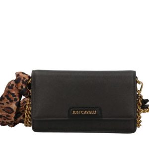 JUST CAVALLI SAFFIANO SMALL BAG WITH FOULARD