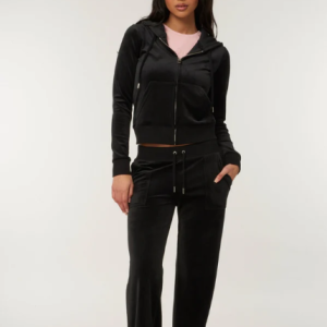 JUICY COUTURE PLAIN VELOUR SET - BLACK