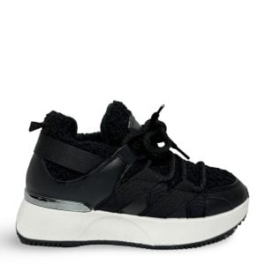 PLUSH SNEAKERS - BLACK