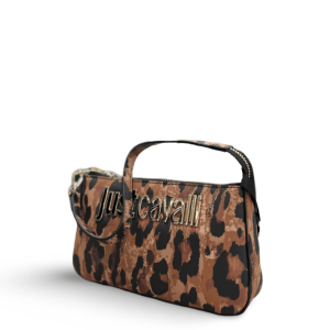 JUST CAVALLI SHOULDER BAG WITH LOGO - LEOPARD